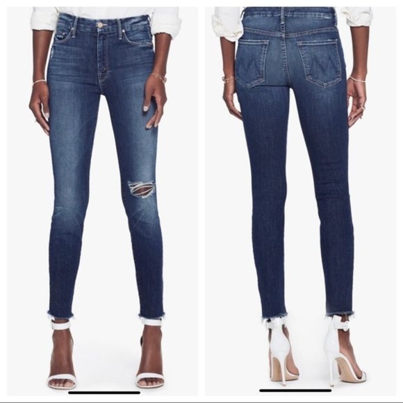 MOTHER Denim - MOTHER High Waisted Looker Ankle Fray Cat Attack